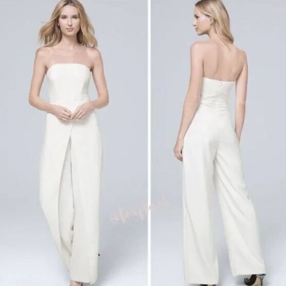 White House Black Market Convertible
Strapless Split-Leg Jumpsuit